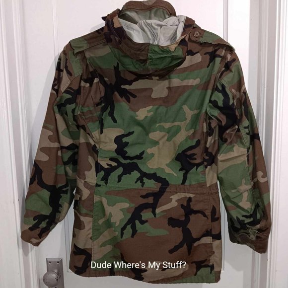 JOHN OWNBEY CO. CAMO - HOODED ZIPPER JACKET - HEAVYWEIGHT - MEN'S SIZE SMALL - Picture 3 of 3